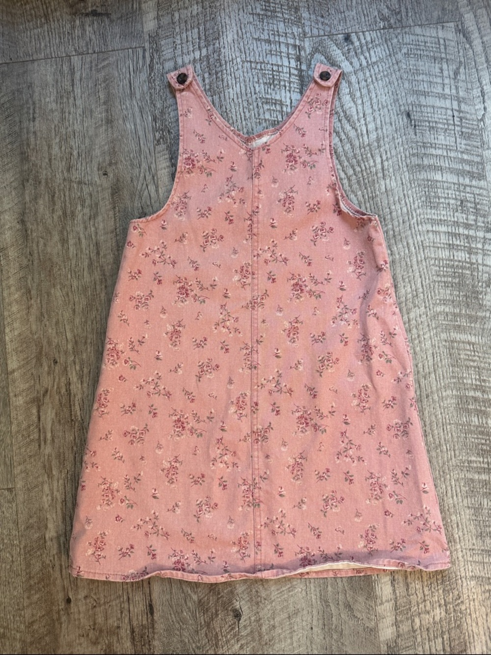 Pink Floral Pinafore Dress